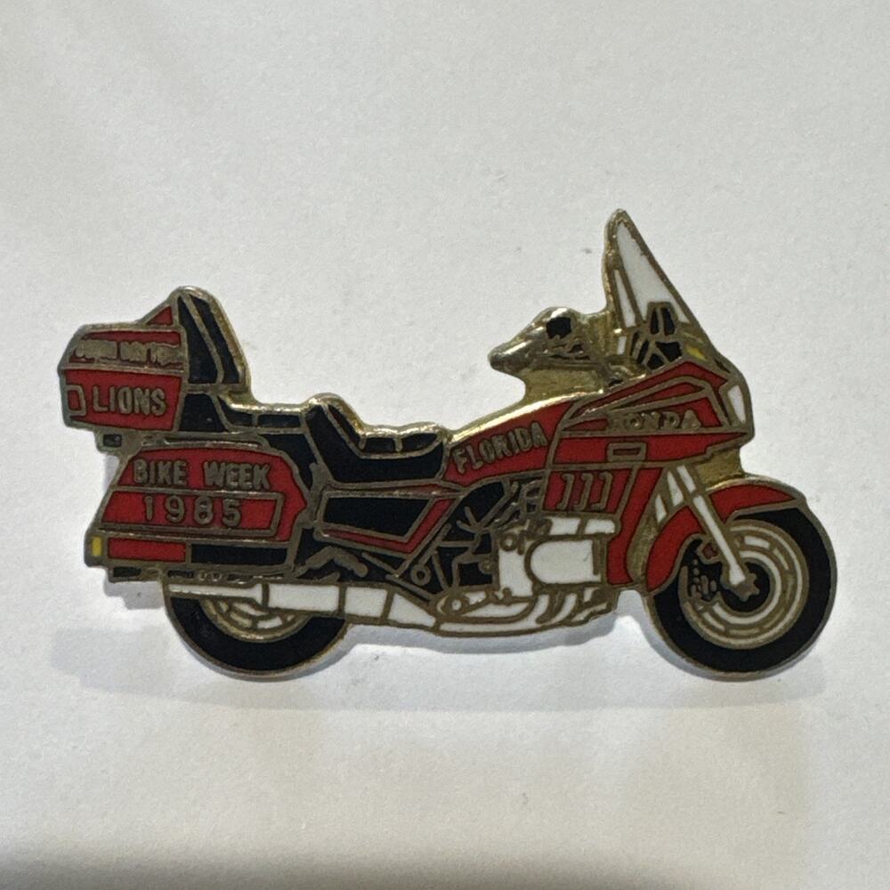 1985 Daytona Bike Week Florida‎ Honda Lions Vest Jacket Lapel Hat Motorcycle Pin